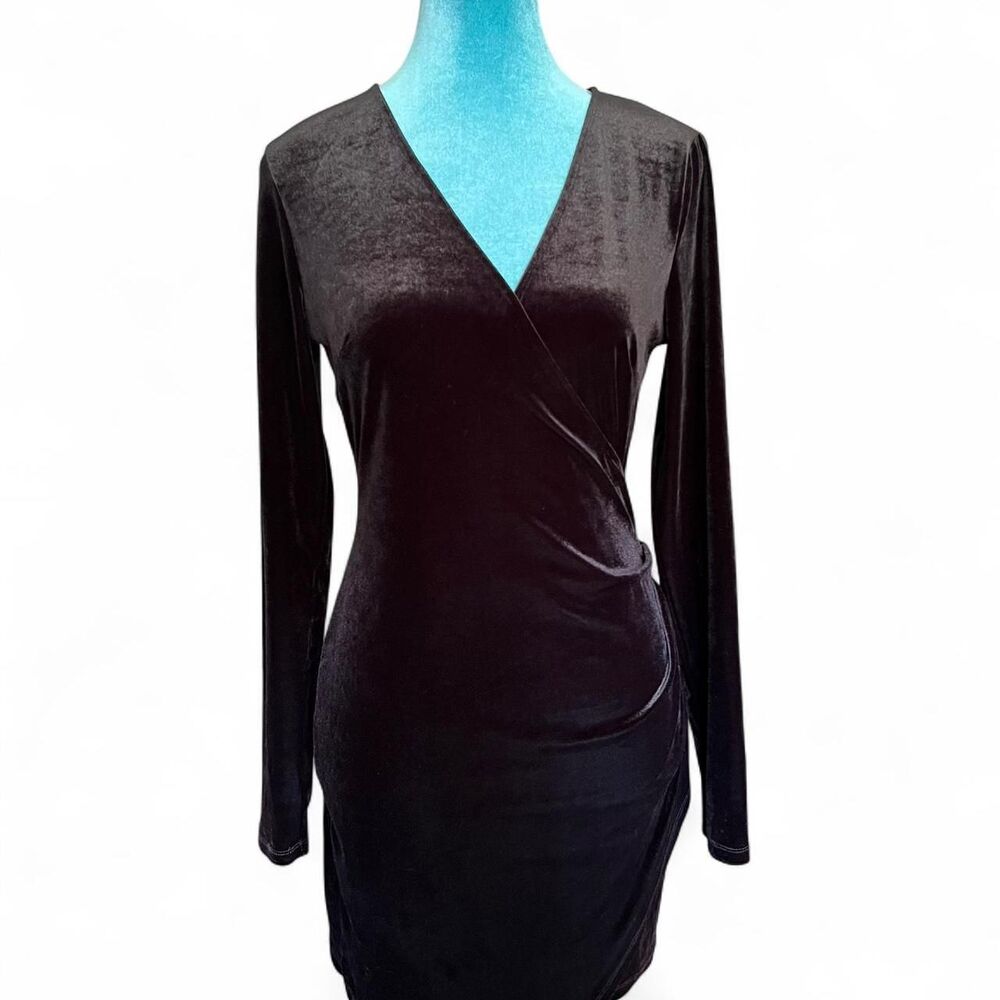 Cotton Candy LA black velvet long sleeve mini dress goth‎ whimsygoth vamp